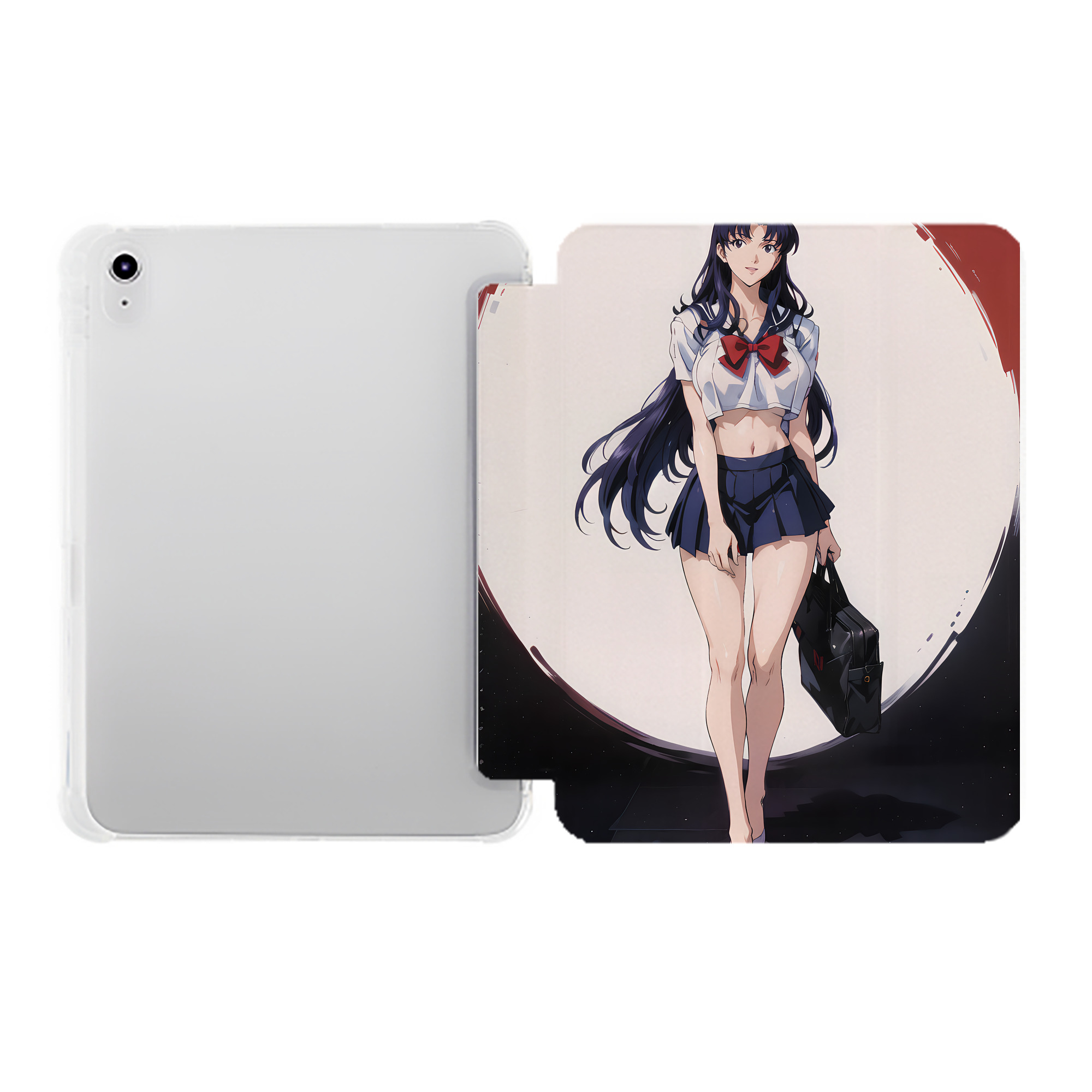 （画像用） EVA 新世紀エヴァンゲリオン IPad ケース ペン収納付き 三つ折りスタンド PUレザー×シリコン 対応機種9.5/10.5/10.9インチ